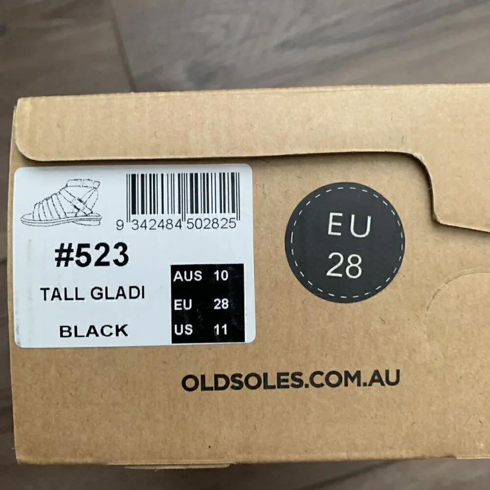 Old Soles Leather Tall Gladiator Sandals US Size 11 or 12